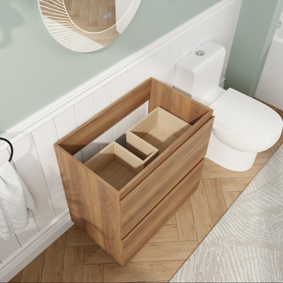 30" Double Drawer Bathroom Vanity Base