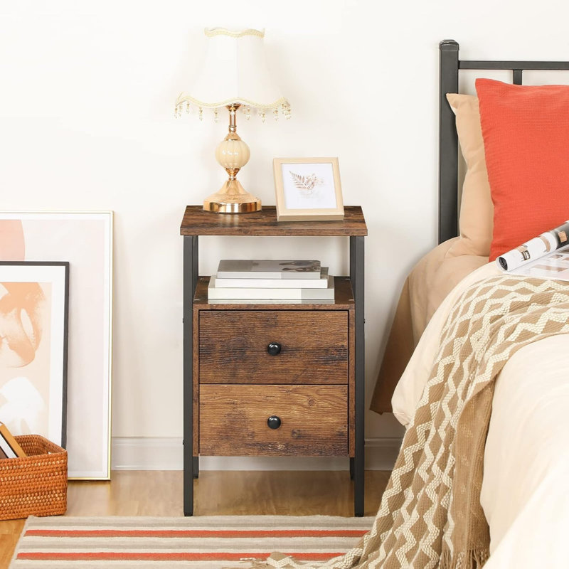 40cm W Manufactured Wood Bedside Table