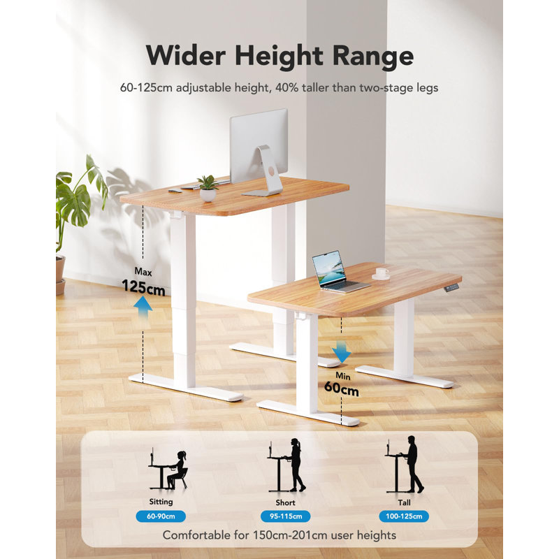 90Cm W Height-Adjustable Standing Desk Frame