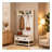 Entryway Hall Tree with Bench, Shoe Storage, and Drawers, White MDF Coat Rack Organizer