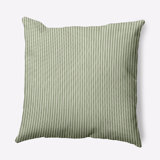 Ticking Print Square Faux Linen with Zipper Throw Pillow