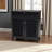 Mylene Dark Grey Finish 4-Shelf Wood Shoe Cabinet with 1- Drawer, 33.12" H X 30.52" W X 14.41" D