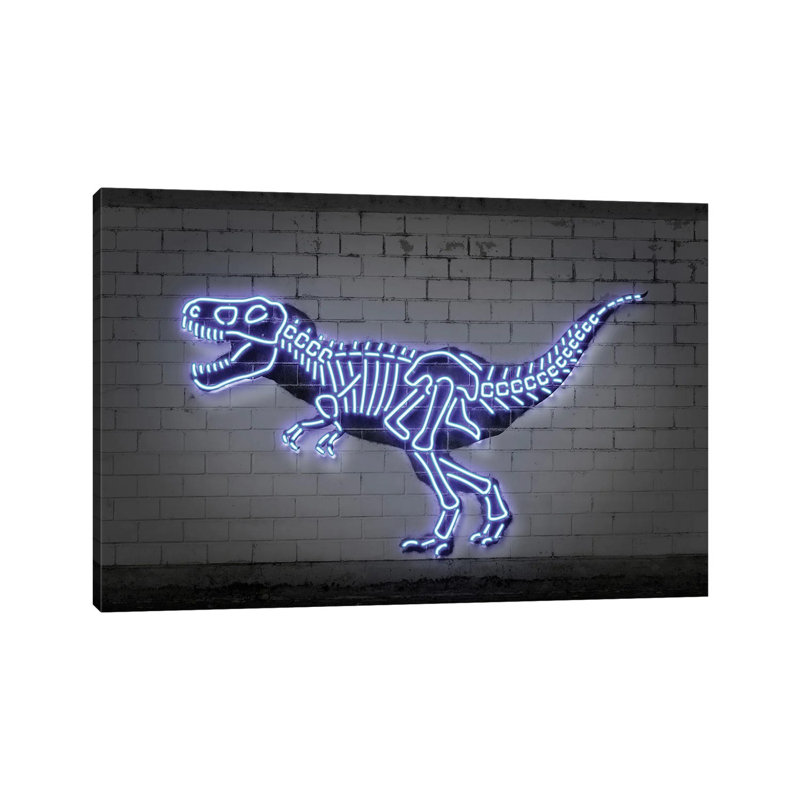 T-Rex Skeleton by Octavian Mielu - Wrapped Canvas Painting, 66.04 cm H x 45.72 cm W x 3.175 cm D