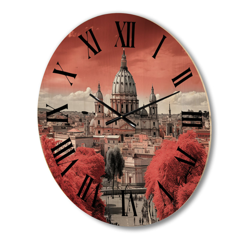 Horloge murale en bois massif Matisha, Moyenne