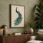 Peacock in Profile Botanical - Wrapped Canvas-1309496914-1309496922