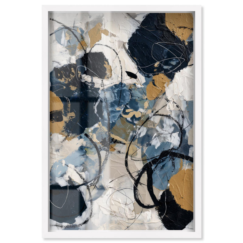 Décoration murale «Midnight and Moonlight Shadowbox» par Art Remedy, cadre blanc, 11 x 16, H 16 po x l 11 po, Cadre blanc