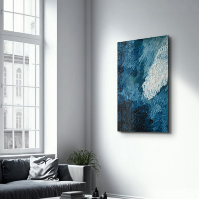 Élégante peinture murale en verre trempé de 13,8 po x 21,7 po | 100% verre trempé, épaisseur: 0,16 pouce | Imprimé UV pour des couleurs éclatantes | Parfait pour la décoration intérieure, le salon et les espaces de bureau