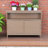 44'' Rectangular HDPE Outdoor Buffet & Console Table,With Storage And Shelves-822147775
