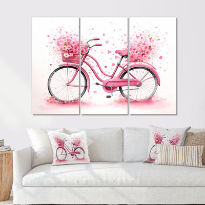 Confiserie rose bonbon - ensemble de bicyclette