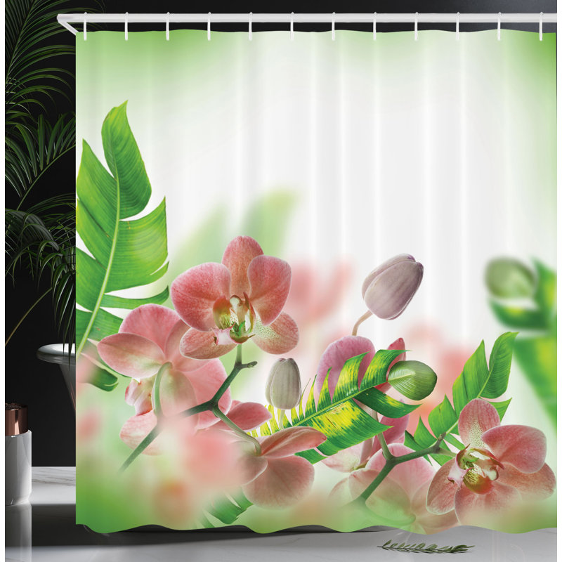 Shower Curtain with Hooks Included, 70"H x 69"W