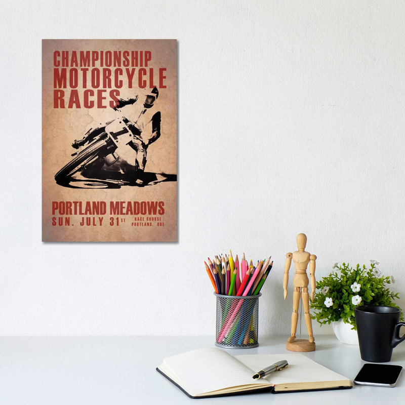 Portland Meadows by Mark Rogan - Print on Canvas, Wrapped Canvas, 30.48cm H x 20.32cm W x 1.91cm D