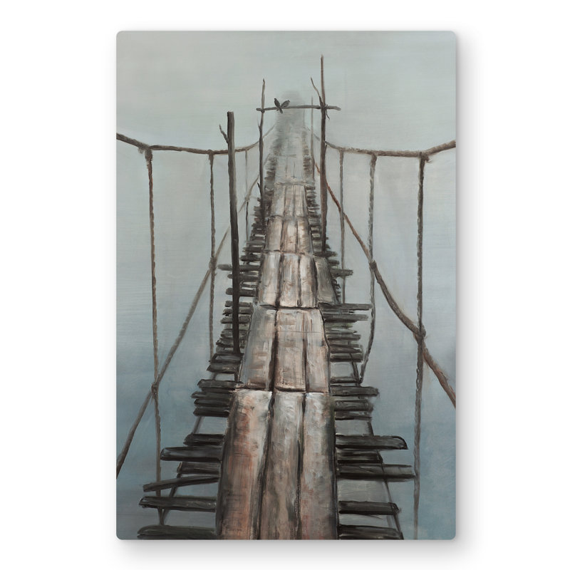 Old Abandoned Bridge - Bridge Landscapes Metal Print Decor