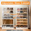 Étagère à chaussures robuste à 7 niveaux, grande armoire à chaussures robuste, étagère réglable avec panneau arrière pour la maison, le bureau et le garage - organisateur en métal de 55 po de hauteur (7 niveaux H 55 po x 27,6 po)-140762227