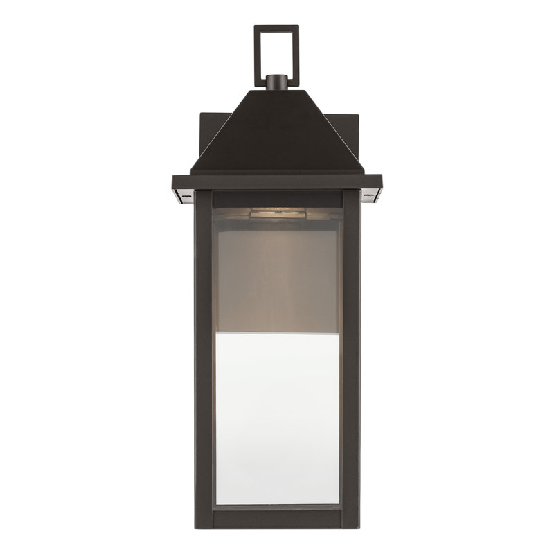 Applique murale d'extérieur 14 "avec verre transparent 14" DarkSky, H 14 po x l 5,75 po x P 7 po, Bronze