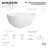 Kingston Brass Arcticstone 65-Inch Solid Surface Oval Double Ended Freestanding Tub with Drain