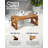 Acacia Wood Foldable Toilet Stool For Adults, 7 Inch Poop Stool For Bathroom, Non-Slip Toilet Step Stool With Space-Saving Collapsible Design
