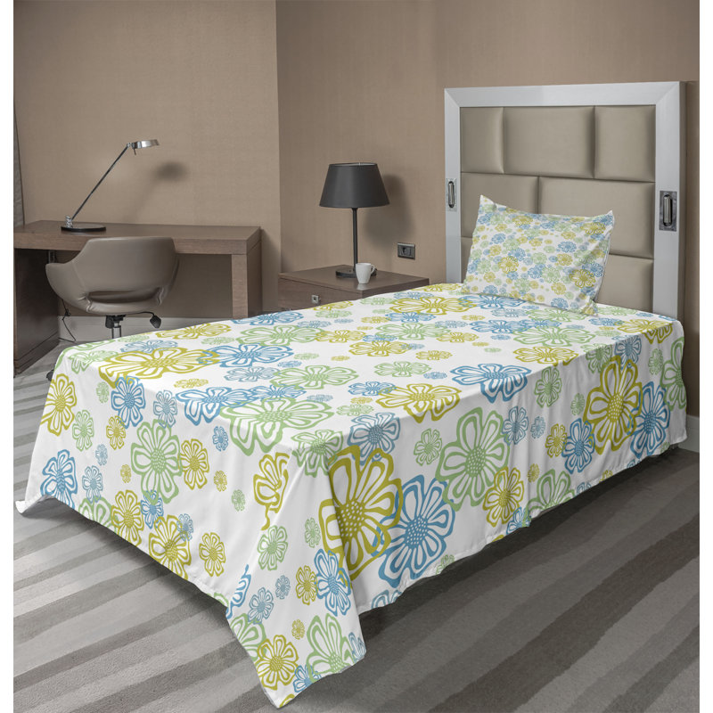 Microfiber Sheet Set, Twin Sheet Set + Fitted Sheet + 1 Pillowcase