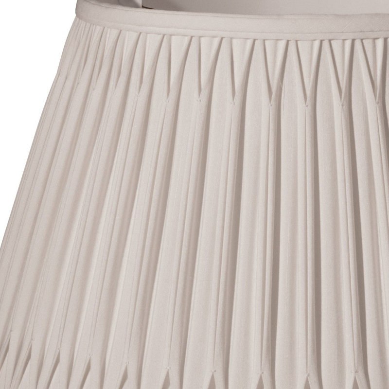Abat-jour shantung en forme de cloche 16 po, Crème, H 9 po x l 13 po x P 13 po