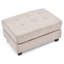 Repose-pieds Malone G631-O en vanille, siège confortable capitonné pour les petits espaces et l'esthétique du salon