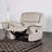 1Pc Recliner Chair Pillow Top Arms Off White Finish Transitional Style Welt Trim Primary Living Room