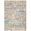 Tapis bleu / beige en laine et polyester tissé à la machine Southwestern-611547853