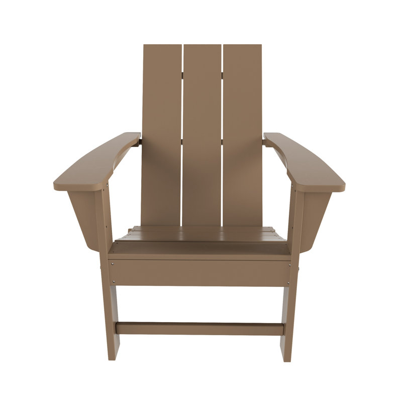 Chaise Adirondack pliante en plastique PEHD Joubert, Bois patiné