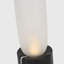 Kelly Wearstler Volver 1-light Accent Table Lamp in Black Marble with Clear Etched Glass shade-657235823