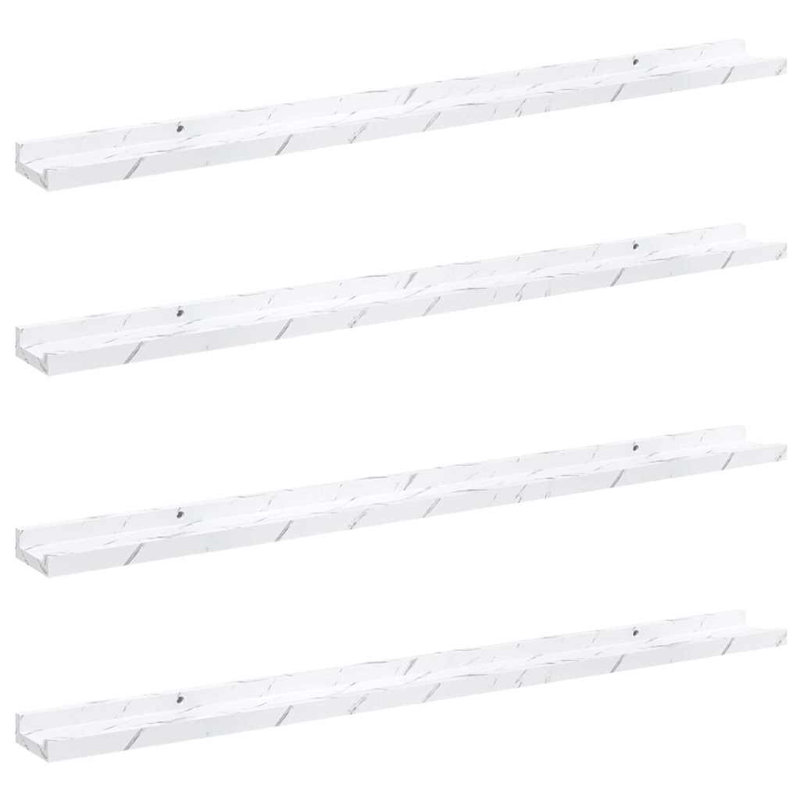 Floating Shelf, 3cm H x 100cm W x 9cm D, White Marble