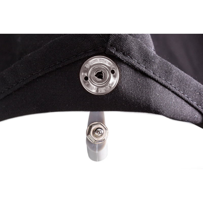 Pavone 10' Square Cantilever Umbrella (Grip Handle), Double Stack Plate - Medium, Silver Gray, Black