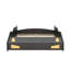 Lit de voiture de course en bois avec rangement et aspect noir et jaune robuste-833744836-833744837