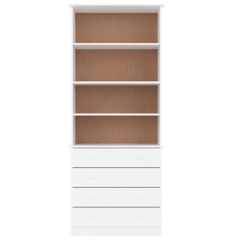 Beneccio 186.5cm H x 77cm W Solid Wood Standard Bookcase, White
