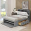 Queen Size Platform Bed With Storage Headboard, Shoe Rack And Drawers-1930416963