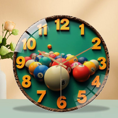 Horloge murale en verre 12 po