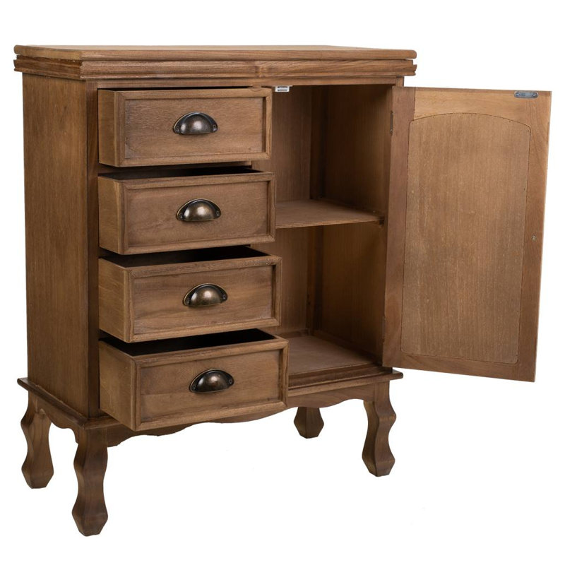 Custer 65cm W 4 - Drawer Chest of Drawers, Brown