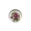 Classic Rosette with White Rose Porcelain Door Knob-123820204