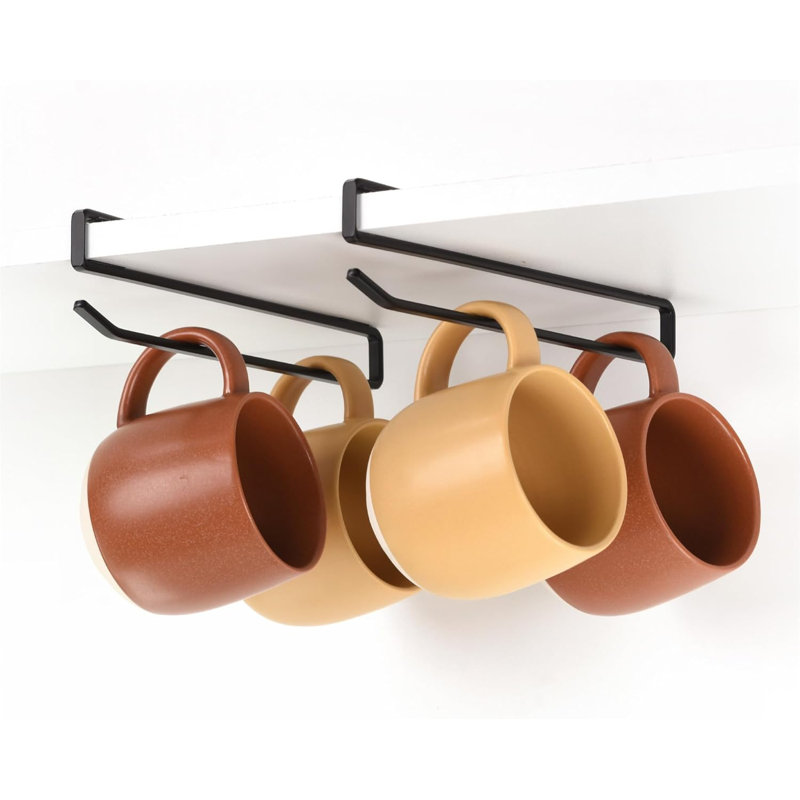 Porte-tasse à café pour armoire, tablette à pince, pour tasses, ustensiles