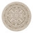 4' Round Medallion Stain-Resistant Beige Area Rug-1598975963