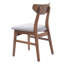 Chaises scandinaves modernes avec dossier courbé en bois et siège rembourré en tissu-1550323829