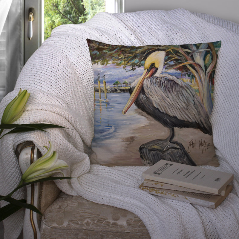 Coussin intérieur/extérieur pelican bay, H 14 po x l 14 po x P 4 po