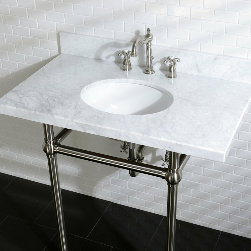 Robinet de salle de bain espacé Kingston, Nickel brossé