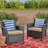 Outdoor St Chairs ( Of 2) - Pe With Iron Brown + Tan Stylish (2) & Seating