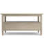Table basse carrée transitionnelle en bois massif l 36 po avec grand tiroir de rangement et tablette ouverte Warm Shaker-335872251