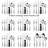 Garland Frost 53 Piece Flatware Set, Service for 8