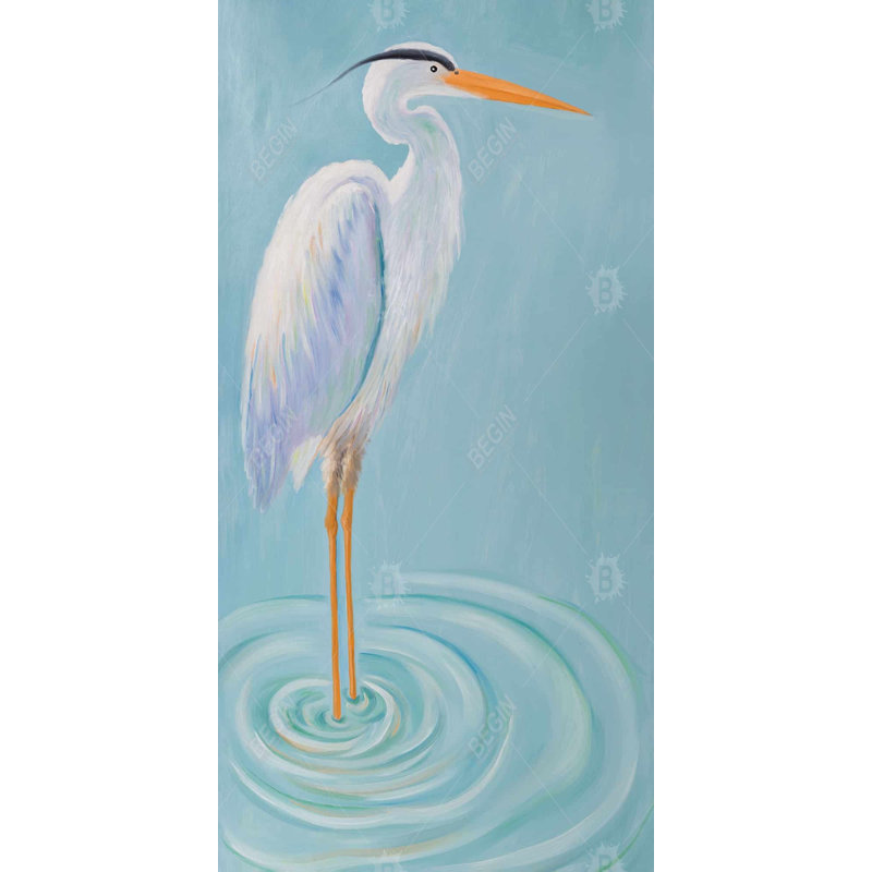 Great blue heron - 15.75"x31.50" Desk mat