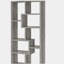 Bibliothèque à 7 tablettes, gris