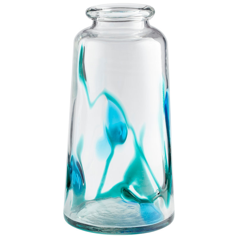 Tahoe Glass Table Vase, 15" H x 7.75" W x 7.75" D