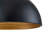 1-Light Black Gold Hanging Dome Pendant