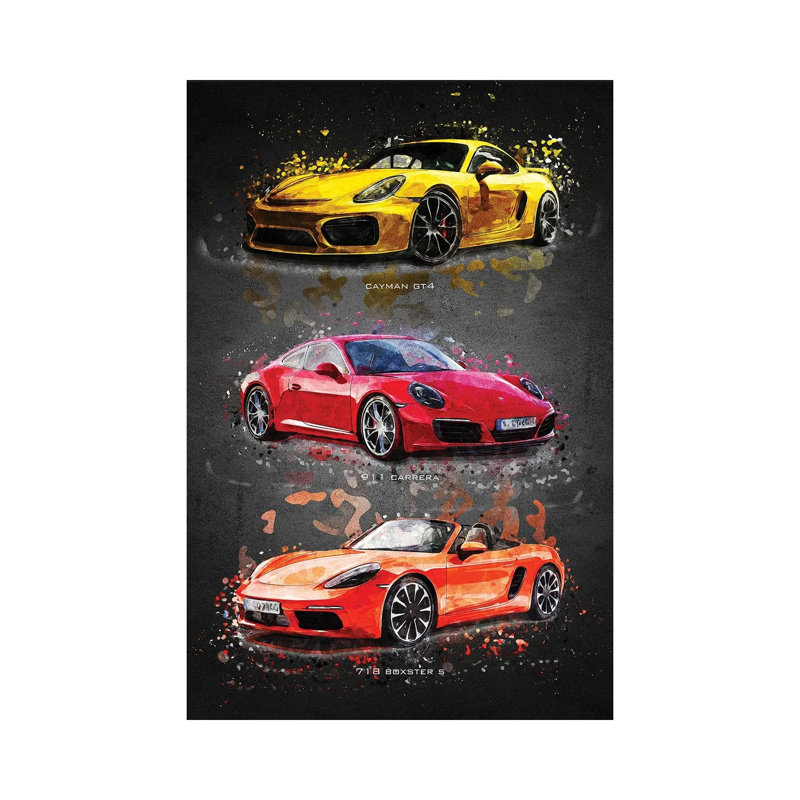 Porsche2 by Gab Fernando - Wrapped Canvas Print, 101.6 cm H x 66.04 cm W x 1.91 cm D