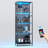 Glass Display Shelf For Collectibles, LED Black Curio Cabinet, Led Lighted Tall Narrow Shelf With Pegboard, Floor Lamp With Shelf-105357994