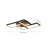 4-light Rectangle Loop Dimmable Led Semi-flush Mount